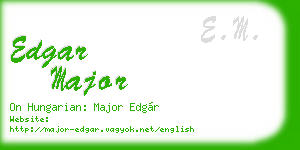 edgar major business card