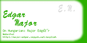 edgar major business card